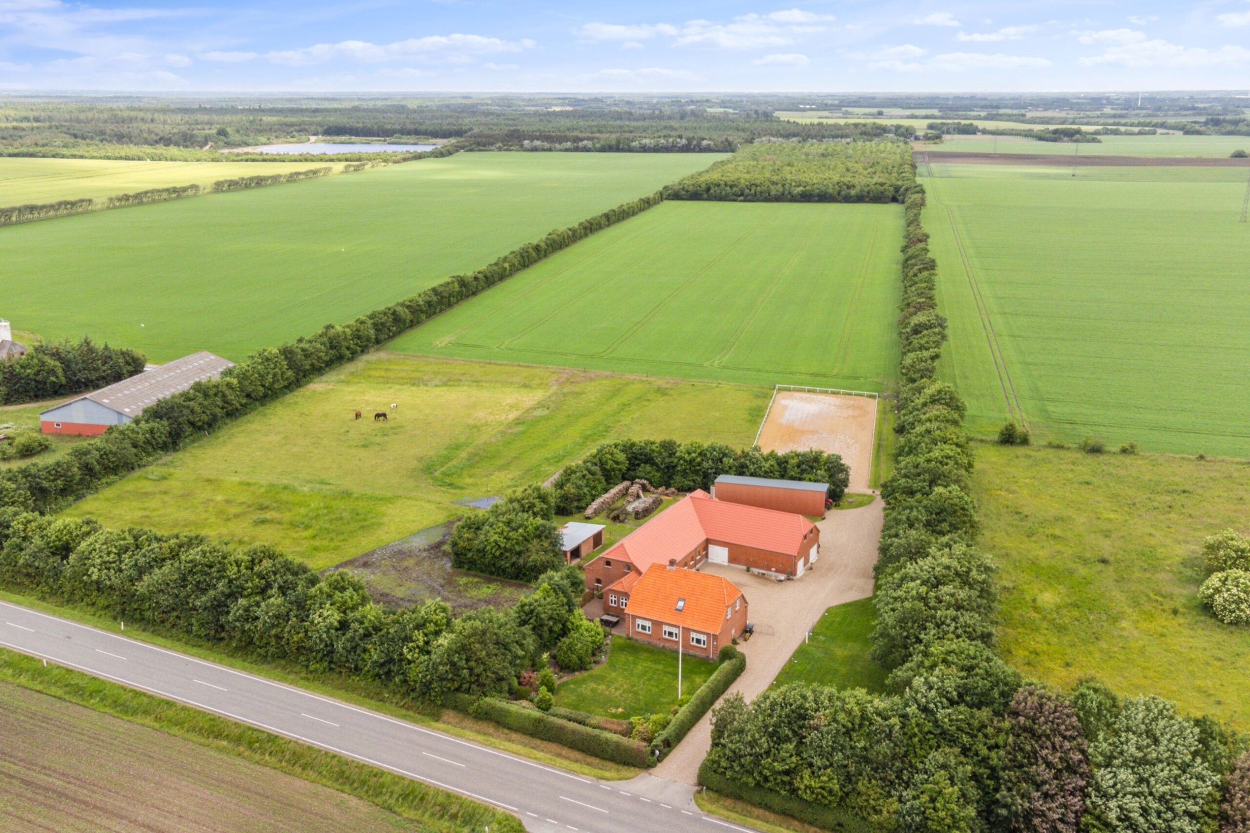 Fantastisk landejendom på 16 ha med egen skov